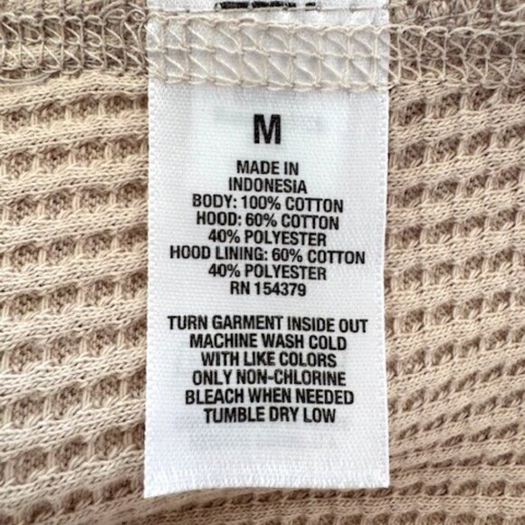 NWT Aeropostale Button Up Waffle Fabric Hoodie - Picture 8 of 8